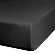 Prześcieradła - Wysokie prześcieradło 160x200+30cm bawełna jersey czarne Eurofirany - miniaturka - grafika 1