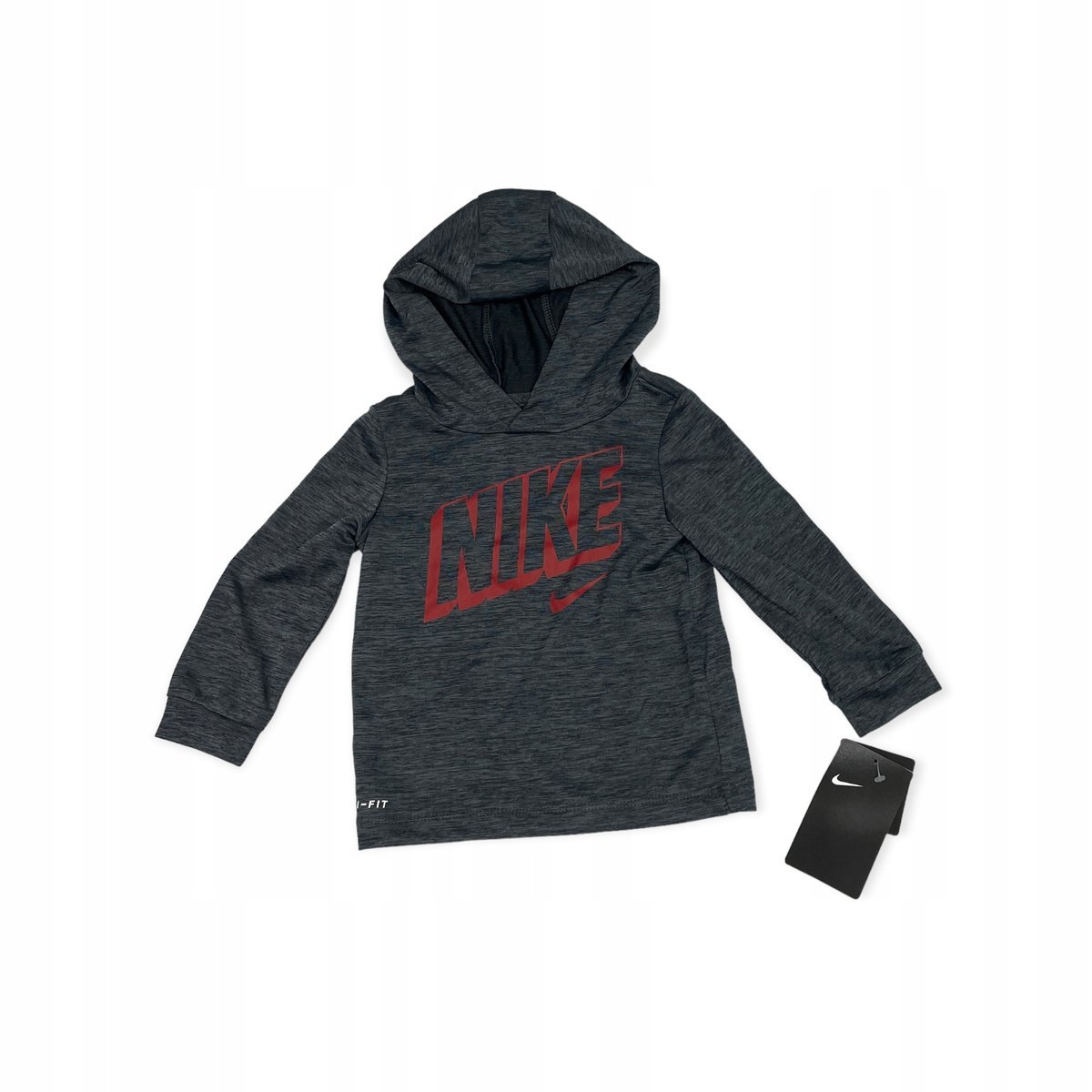 Bluzka wciągana szara z kapturem DRI-FIT NIKE 18M