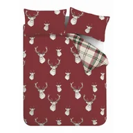 Pościel - Czerwona pościel Catherine Lansfield Munro Stag, 200x200 cm - miniaturka - grafika 1