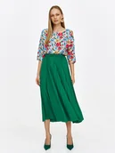 Spódnice - Zielona plisowana spódnica - miniaturka - grafika 1