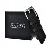Paski - BIG STAR PASEK MĘSKI SKÓRZANY KK675102 CZARNY 95 - miniaturka - grafika 1