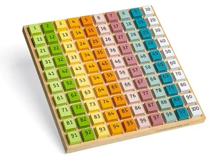 Drewniana tabliczka z liczbami 1-100 35041 Bigjigs Toys - Gry planszowe - miniaturka - grafika 1