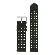Akcesoria do zegarków - Pasek do smartwatch 22 mm czarny silikon z dziurkami uniwersalny - miniaturka - grafika 1