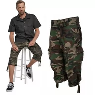 Odzież taktyczna i umundurowanie - Spodenki Krótkie 3/4 BRANDIT Urban Legend - Woodland - miniaturka - grafika 1
