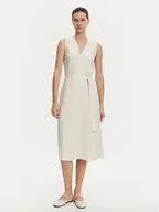 Sukienki - Calvin Klein Sukienka letnia K20K208424 Beżowy Regular Fit - miniaturka - grafika 1