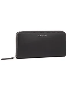 Calvin Klein Duży Portfel Damski Ck Must Ziparound Lg K60K606698 Czarny - Portfele - miniaturka - grafika 1