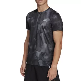 Koszulka adidas Fast Graphic HA6542 - czarna - Adidas - Koszulki sportowe męskie - miniaturka - grafika 1