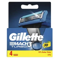 Maszynki do golenia i wkłady - Gillette Mach3 Turbo Wkłady do Maszynek, 4 Szt. - miniaturka - grafika 1