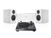 Zestawy stereo - Audio-Technica AT-LP120X-USB (czarny) + A28 (biały) - miniaturka - grafika 1