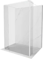 Ścianki i drzwi prysznicowe - Mexen Kioto ścianka prysznicowa wolnostojąca 90 x 30 x 30 cm, transparent, biała - 800-090-030-222-20-00-030 - miniaturka - grafika 1