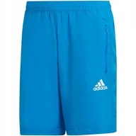 Spodenki męskie - Spodenki męskie adidas Aeroready Designed 2 Move Woven Sport niebieskie HC6 - miniaturka - grafika 1