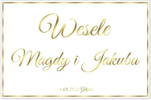 Plakat Weselny personalizowany - 90x60 cm - Wesele i ślub - miniaturka - grafika 1