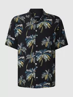 Koszule męskie - Koszula casualowa o kroju tailored fit z wiskozy ze wzorem na całej powierzchni - miniaturka - grafika 1