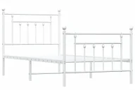 Łóżka - Białe metalowe łóżko pojedyncze 100x200 cm L7-P41 - miniaturka - grafika 1