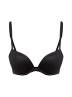 Biustonosze - Calvin Klein Biustonosz damski na fiszbinach Kobiety Sztuczne włókno czarny jednolity, 70B - miniaturka - grafika 1