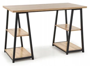 Biurko konsola dąb sonoma loft z półkami B44 - Biurka - miniaturka - grafika 1