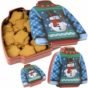 Puszka Pojemnik Na Pierniki Cukierki Ciastka Świąteczna Bałwan - Pojemniki kuchenne - miniaturka - grafika 1