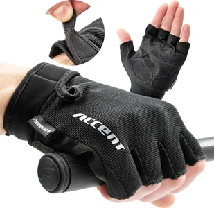 Accent Rękawiczki Accent Bora czarne M - Rękawiczki rowerowe - miniaturka - grafika 1