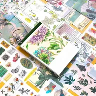 Scrapbooking - Scrapbooking Naklejki Zestaw Album Papier Vintage Dziennika Planera Karty - miniaturka - grafika 1