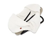 Rożki i beciki - Otulaczek kubełkowy do fotelika samochodowego MimiNu Soft, 0-6 mcy, ECRU - miniaturka - grafika 1
