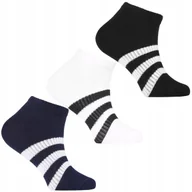 Skarpetki damskie - Skarpetki Chłopięce Stopki Bawełniane Paski 3-pak WIELOKOLOROWY MORAJ 27-30 - miniaturka - grafika 1