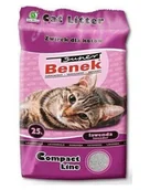 Żwirek dla kotów - Super Benek Compact Line Lawenda 2x 25 L - żwirek dla kotów o zapachu lawendy (50 l) - miniaturka - grafika 1