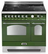 Kuchenki elektryczne - Kuchnia z płytą indukcyjną LOFRA DOLCEVITA 90 OLIVA VERDE RVD96MFTE/5i/Chrome - miniaturka - grafika 1