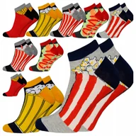 Skarpetki męskie - Stopki Męskie Bawełniane HIT sezonu JAKOŚĆ 10-PAR Skarpety Kolorowe 43-46 - miniaturka - grafika 1