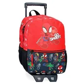 Plecaki - Marvel Go Spidey plecak przedszkole, czerwony, Talla única, Plecak 32 + wózek - miniaturka - grafika 1