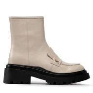 Botki damskie - Botki Simple SL-26-02-000038 Écru - miniaturka - grafika 1
