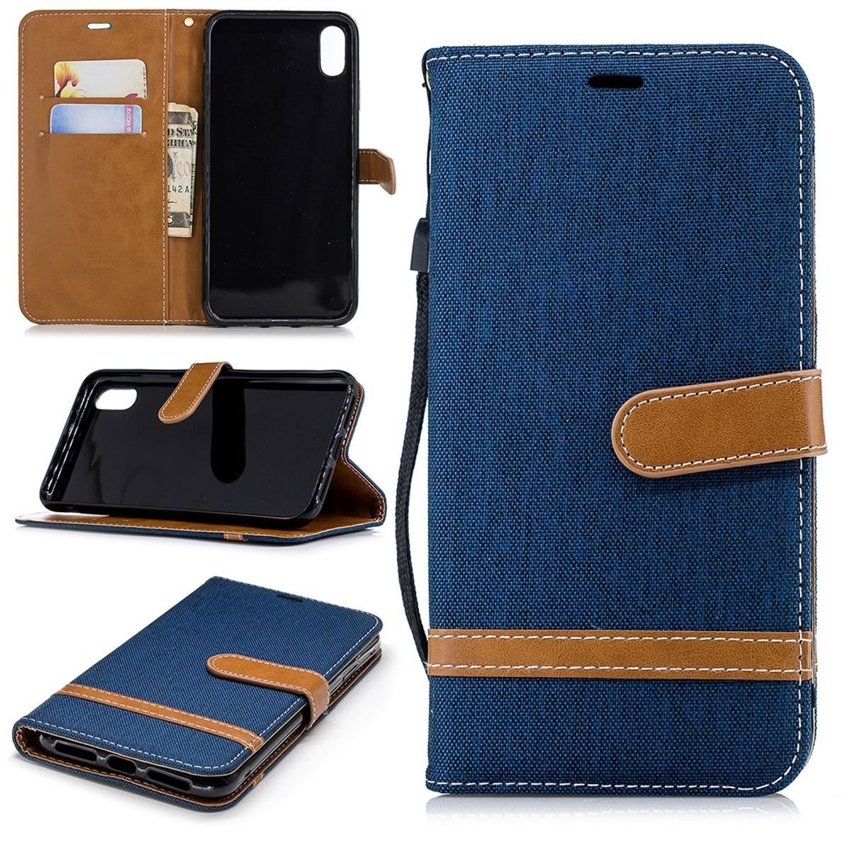 Apple iPhone XS Max Etui na telefon komórkowy Etui ochronne Etui na kartę Niebieski