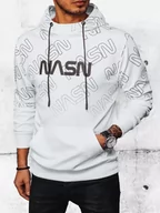 Bluzy męskie - Bluza męska z kapturem i nadrukiem biała Dstreet BX5570-XL - miniaturka - grafika 1