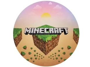 Dekoracyjny opłatek tortowy Minecraft - 20 cm - Ciasta i półprodukty do ciast - miniaturka - grafika 1