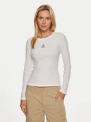 Bluzki damskie - Guess Jeans Bluzka W4YI65 KA0H1 Biały Slim Fit - miniaturka - grafika 1