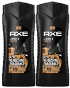 Żele pod prysznic dla mężczyzn - Axe, Leather&Cookies, Żel pod prysznic, 2x400 ml - miniaturka - grafika 1
