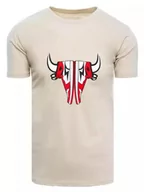 Koszulki męskie - T-shirt męski beżowy Dstreet RX4932-M - miniaturka - grafika 1