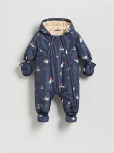 Reserved - Kombinezon z ociepleniem - ciemnoszary - Bluzki dla niemowląt - miniaturka - grafika 1