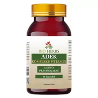 Witaminy i minerały - Bio Herbs, Adek Kompleks Witamin A D3 E K2 Mk-7 2000iu, Duża Dawka, 60 Kaps. - miniaturka - grafika 1