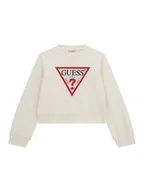 Swetry dla chłopców - Guess Kids Sweter 166491 Beżowy Classic Fit - miniaturka - grafika 1