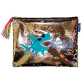 Piórniki - Saszetka na zamek Rekin złota - miniaturka - grafika 1