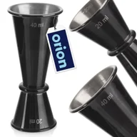 Pozostałe akcesoria kuchenne - Miarka barmańska stalowa dwustronna barowa do drinków czarna 20/40 ml ORION 120553 - miniaturka - grafika 1