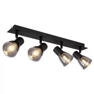 Globo Claude 54307-4 listwa plafon lampa sufitowa spot 4x40W E14 czarny/dymiony - Lampy sufitowe - miniaturka - grafika 1