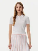 Koszulki i topy damskie - Guess Polo V5GP00Z3D60 Biały Slim Fit - miniaturka - grafika 1