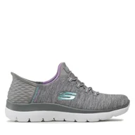 Sneakersy damskie - Sneakersy Skechers Dazzling Haze 149937/GYMT Szary - miniaturka - grafika 1