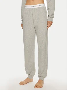 Calvin Klein Underwear Spodnie dresowe 000QS7271E Szary Regular Fit - Spodnie sportowe damskie - miniaturka - grafika 1