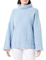 Swetry damskie - blonda Damski sweter z dzianiny 15624759-BL01, lodowy niebieski, XS/S, lodowy niebieski, XS-S - miniaturka - grafika 1