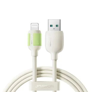 Kabel przewód USB-A - iPhone Lightning z fluorescencyjną końcówką 3A 2m - beżowy JOYROOM - Kable USB - miniaturka - grafika 1