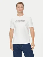 Koszulki męskie - Calvin Klein T-Shirt Double Logo K10K114149 Biały Regular Fit - miniaturka - grafika 1