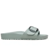 Klapki i japonki damskie - Klapki damskie Birkenstock Madrid Big Buckle 1031422 - zielone - miniaturka - grafika 1