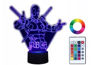 Lampka Nocna Deadpool Avengers Led IMIĘ Grawer - Lampy stojące Lampka Nocna Deadpool Avengers Led IMIĘ Grawer - Lampy stojące - miniaturka - grafika 1